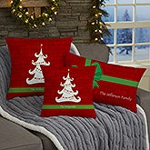 Personalized Throw Pillows - Christmas Tree - 13795