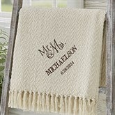 Personalized Couples Afghan - Wedding & Anniversary - 13803