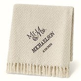 Personalized Couples Afghan - Wedding  Anniversary - 13803
