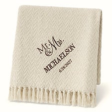 Personalized Couples Afghan - Wedding  Anniversary - 13803