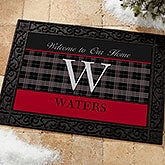Personalized Family Doormats - Northwoods Plaid - 13805