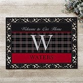 Personalized Family Doormats - Northwoods Plaid - 13805