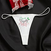 Personalized Christmas Thong Underwear - Naughty Or Nice - 13814