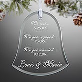 Personalized Glass Christmas Ornaments - Special Dates - 13818