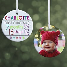 Personalized Babys First Christmas Ornaments - Babys Age - 13825