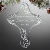 Personalized Memorial Christmas Ornaments - In Loving Memory Cross - 13835