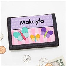 Personalized Girls Wallets - Flowers, Butterflies, Ladybugs & Cupcakes - 13845