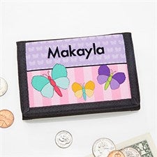 Personalized Girls Wallets - Flowers, Butterflies, Ladybugs  Cupcakes - 13845