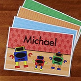Personalized Placemats for Boys - Cars, Sports, Dinosaurs & Robots - 13848