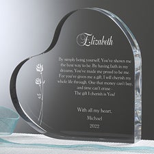 Personalized Romantic Heart Keepsake Gift - Your Love Letter - 13863