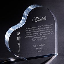Personalized Romantic Heart Keepsake Gift - Your Love Letter - 13863