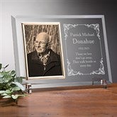 Personalized Memorial Glass Picture Frame - Walking Beside Me - 1388