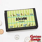 Personalized Kids Wallet - Curious George Zoo - 13931