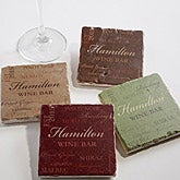 Personalized Stone Coasters - Wine Please - 13941