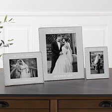 Personalized Wedding Picture Frames - Mariposa String of Pearls - 13944