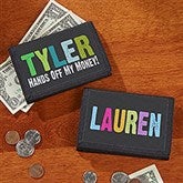 Personalized Kids Wallets - Hands Off - 13959