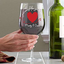 Personalized Full Bottle Wine Glass - Wine For Two - 13972