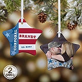 Personalized Christmas Ornaments - All American Flag - 13979