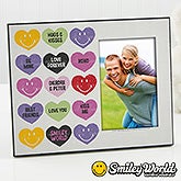 Personalized Smiley Face Picture Frames - Loving Hearts - 14012