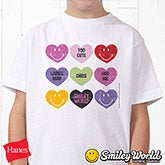 Personalized Kids Clothing - Smiley Face Hearts - 14016