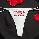 Personalized Thong Underwear - Property Of - 14019