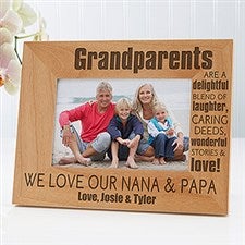 Personalized Wood Picture Frames - Wonderful Grandparents - 14021