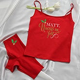Personalized Christmas Camisole & Shorties - Naughty or Nice - 14033