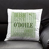 Personalized Decorative Throw Pillows - Irish Family - 14050