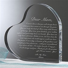 Personalized Heart Keepsake Gift for Mothers - Letter To Mom - 14065