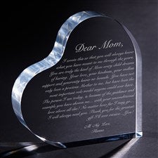 Personalized Heart Keepsake Gift for Mothers - Letter To Mom - 14065