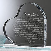 A Letter To Mom Personalized Heart Sculptures