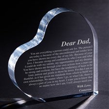 Personalized Heart Keepsake Gift for Fathers - Letter To Dad - 14066