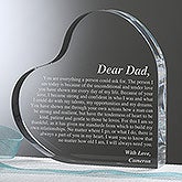 Personalized Heart Keepsake Gift for Fathers - Letter To Dad - 14066