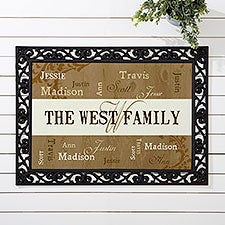 Personalized Family Name Doormats - Our Loving Family - 14118