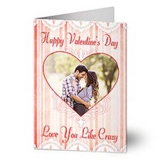 Personalized Photo Valentines Day Cards - Vintage Heart - 14124