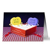 Personalized Valentine's Day Greeting Cards - Candy Heart Hot Tub - 14138