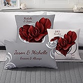 Personalized Throw Pillows - Blooming Heart - 14142