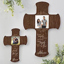 Personalized Photo Wall Cross - Family Blessings - 14167