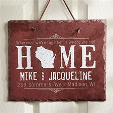 Personalized Slate Plaque - State Of Love - 14170