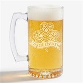 Personalized Beer Mugs - Celtic Shamrock - 14188