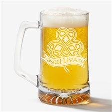 Personalized Beer Mugs - Celtic Shamrock - 14188