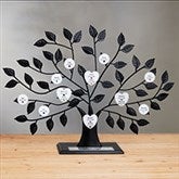 Personalized Birthstone Family Tree Sculpture - Silver - 14192D