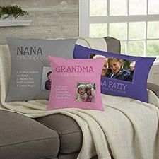 Personalized Photo Throw Pillow - Definition of a Grandma - 14228