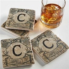 Personalized Stone Coaster Set - Initial Monogram - 14245