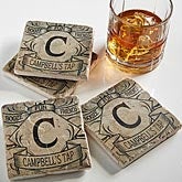 Personalized Stone Coaster Set - Initial Monogram - 14245