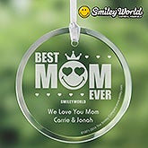 Personalized Mother's Suncatchers - Smiley Face Best Mom Ever - 14253