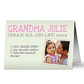 Personalized Greeting Cards - Definition of Grandma - 14256
