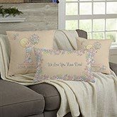 Personalized Precious Moments Flower Bouquet Throw Pillow for Mom - 14271
