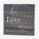 Personalized Wall Art Canvas Prints - Love Is Patient - 14290