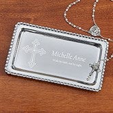 Personalized Jewelry Tray - Christian Cross - 14291